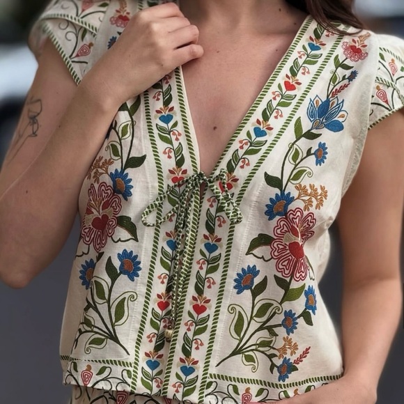 FARM Rio Multicolor Embroidered Maxi Dress - Picture 7 of 8